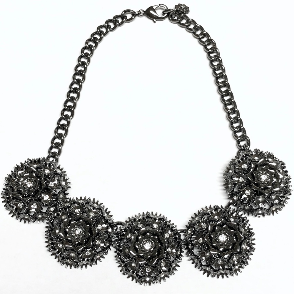 H&M Metal Flower Bib Statement Necklace